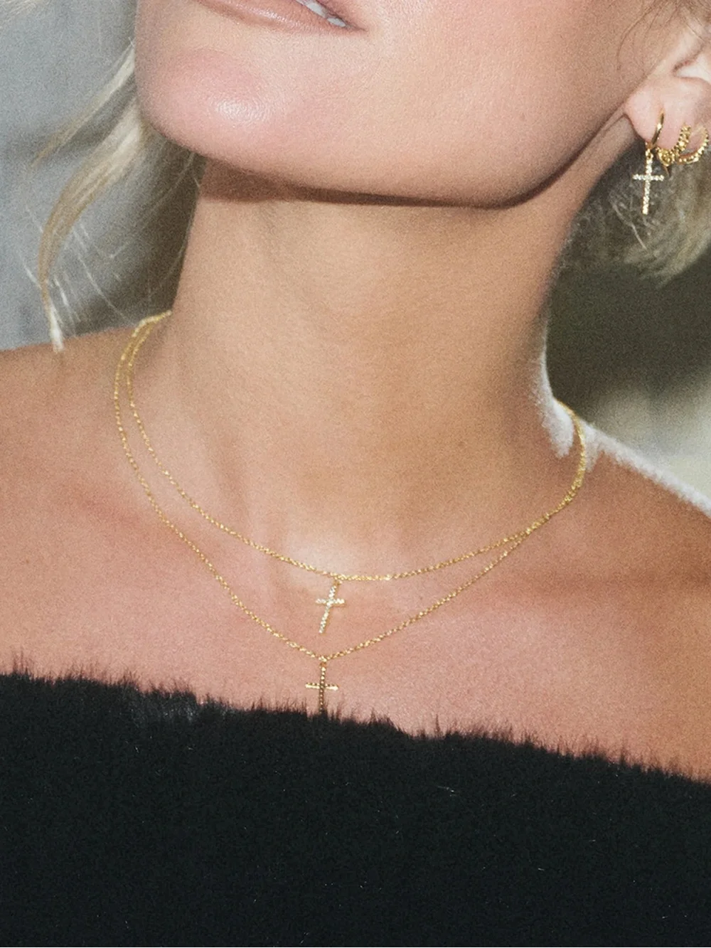 Uncommon James Pavé Cross Necklace